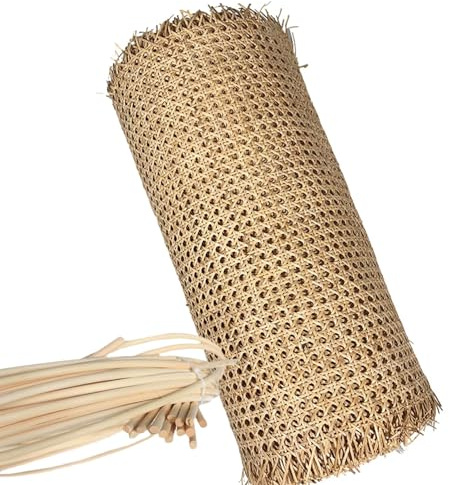 NLUMEC Wiener Geflecht Meterware, 100cm Breites Rattangeflecht Natur, Rattan Gurtband Rolle, Natürliches Rattan Geflecht für Möbel Stuhl Kommode Schrank Lampe(50x100cm)