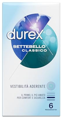 Durex Settebello Classico Preservativi, 6 Profilattici