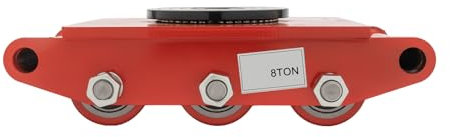 Suspensión de transporte con ruedas direccionales de poliuretano 4/6/8, patines, transporte de maquinaria pesada y electrodomésticos, maquinaria de transporte industrial (8T, rojo)