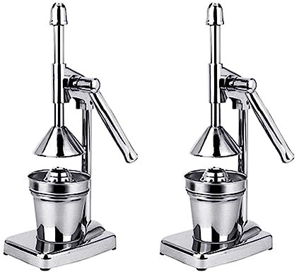 CENMEN 2 exprimidores manuales de acero inoxidable para frutas, verduras, frutas, naranja, jugo, licuadora