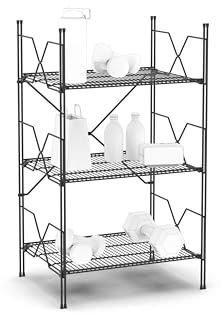 wi.sy Spazi Intelligenti Wisy Scaffale Metallo Garage 90x50x40 cm, Scaffale Salvaspazio in Filo Metallico, Scaffali in Metallo Leggero e Robusto con Sistema di Aggancio Brevettato Made in Italy