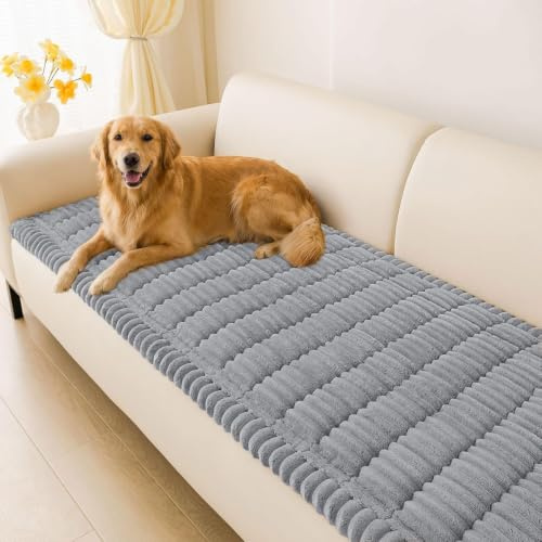 LiveGo Fundas de sofá gruesas, lavables para mascotas, protector de sofá para perros grandes, suave y mullida antideslizante, para 2, 3 y 4 plazas, protector de muebles para sala de estar