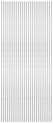 QUARKZMAN 25 Stück Schaschlikspieße Edelstahl 33cm x 2,2mm Edelstahl Runde Stäbe Wiederverwendbare BBQ-Grillspieße Outdoor-Grillgrillstäbe für Fleisch, Garnelen, Obst und Gemüse