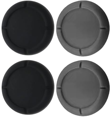 Amazleer 4 Pcs Analog Thumbstick Replacement Caps, Joystick Covers Thumb Grip Covers for Nintendo Switch and Switch Lite Joy-Con (Black and Grey)