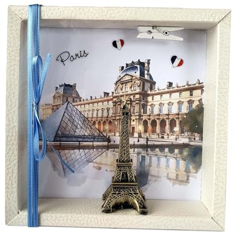 Geldgeschenk Verpackung mit Paris-Motiv Eiffelturm Reise Urlaub Geschenkidee