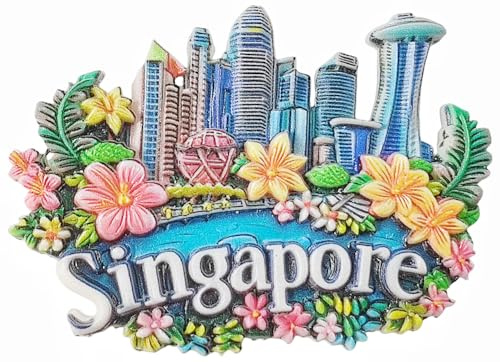 Singapur Kühlschrankmagnet, Reise-Souvenir, Kühlschrankdekoration, Magnetaufkleber, 3D-Handwerk