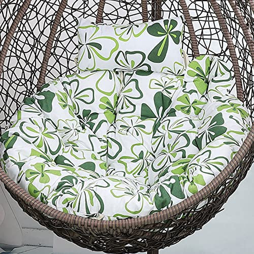 Dicke, bequeme Hänge-Sitzpolster für Terrasse, Weidenkorb, Rattan, Outdoor, Garten, Schaukel, Ersatzkissen, weiche Kissen (Größe: 120 cm, Farbe: Hellgrau)