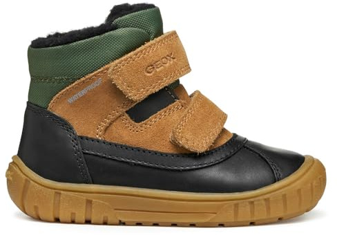 Geox Bébé garçon B Omar Boy WPF Bottines à la Cheville, Noir DK Beige, 22 EU