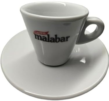 Generico Tazzina da Caffè con Piattino, Porcellana Bianca, Set da 12 Pezzi