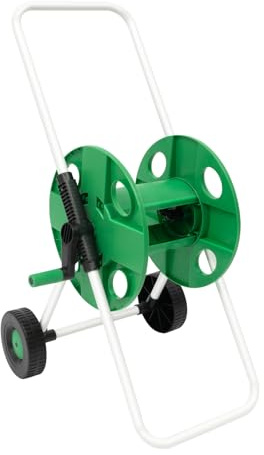 CHIMHOON Kit professionale per tubo da giardino, 50 m, avvolgitubo da 1/2, colore verde, 27 × 38,5 × 87 cm, utilizzato per giardini, prati e aziende agricole