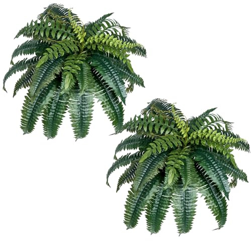 VEVOR Helechos Artificiales, Diámetro Natural de Extensión: 89-99 cm, Colgantes, Decoración de Pared con 35 Ramas, Helecho Artificial para Hogar y Oficina, Maceta No Incluida, 600 x 250 x 250 mm