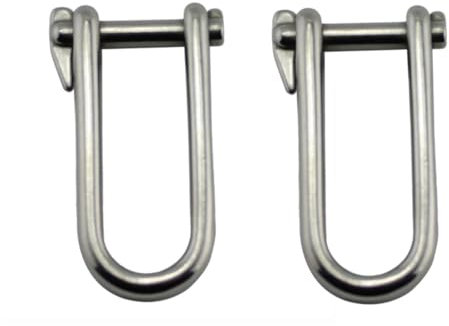 UDHBJEBQ ISURE 2 Piezas de Acero Inoxidable 316 con Pasador de Llave, grillete de Aparejo de 5/6/8 mm(2PCS 8mm)