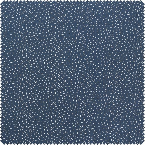 VBS Marktplatz Jersey-Stoff Konfetti-Streifen Jeans-Blau 145 cm Breite Dekostoff Meterware Nähen Sommerstoff