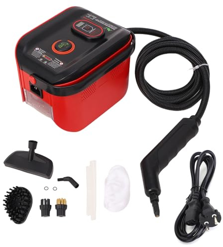 CEIEVER - Pulitore a vapore portatile per la pulizia, 1500 W, 220 V, con serbatoio d'acqua grande da 1200 ml, macchina per pulizia a vapore portatile per finestre, cucina, tappezzeria e pavimento
