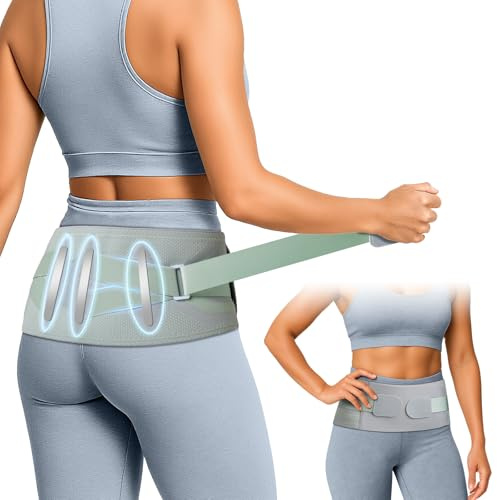 Pnrskter Cinturón Sacroilíaco Ajustable – Cinturón Pélvico, Fajas Lumbares para Mujer, Sciatica Pain Relief Belt, Cinturón de Soporte Lumbar para Alivio Diario del Dolor, Verde L