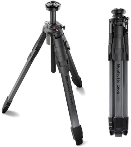 Manfrotto One Trépied Hybride en Fibre de Carbone, Photo & Vidéo, Charge 15kg, Colonne à Niveau, Colonne Horizontale 90°, Système Quick Release, Trépied Léger pour Appareils Photo Reflex & Hybrides | Provenance France. Emballage securisé. Livré avec Facture dont TVA.