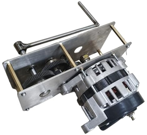 qudkdhs Generador de manivela de 2000 W con Caja de Cambios con Aumento de Velocidad, imán Permanente sin escobillas de 14 V/28 V, Bobina de Cobre Puro, para emergencias y Uso doméstico (14 V)