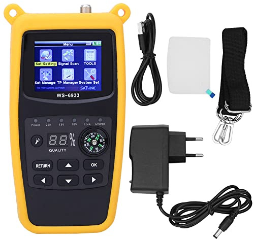 Buscador de satélite WS6933 DVBS2 Receptor de señal Digital Profesional con Pantalla LCD e Interfaz USB para búsqueda e instalación rápida de satélite