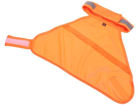 Gadpiparty Reflektorweste Hund Sicherheitsweste Atmungsaktiv Leicht Fluoreszierend Orange S für Spaziergänge Joggen Wandern Outdoor Schutz