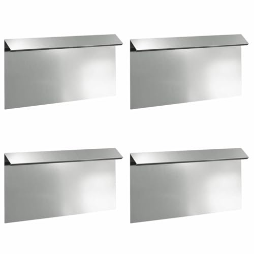 vidaXL Snigelstaket, 4 st silver 50 x 3,5 x 25 cm, trädgård och terrass, modern snigelgrind, hållbar ytterkant, landskapsskydd