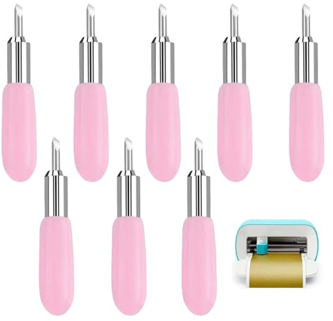 Touosy 8 Pezzi Lame Taglierino Taglierino di Precisione, Lame di Ricambio Punta Fine 30 Gradi, Cutter Professionale Taglierina Taglio Vinile per Pelle Tessuto Cartone Plastica Sottil