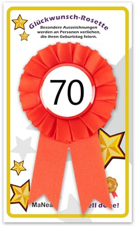 MaNeaz 70 geburtstag Anstecker Geschenk zum deko Geburtstag Deko Verkehrszeichen rot/weiß, Ausgefallene Geburtstagsdeko und lustige Geschenkideen Unisex Geburtstagsdeko