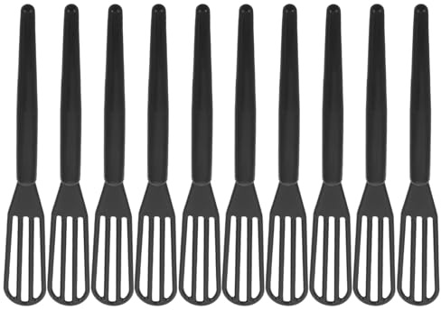 PACKOVE Fouets Professionnels pour Mélanger la Préparation de Teinture Capillaire Lot de 10 en Plastique Noir Prise Confortable et Compatibilité Polyvalente pour Salons et Barbiers