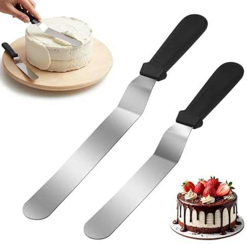 2 paletas de esquinas, espátula de 15/20 cm, espátula de glaseado, espátulas escalonadas, espátulas escalonadas, espátulas de pastel escalonadas, espátula de glaseado espesado, paleta de esquina de