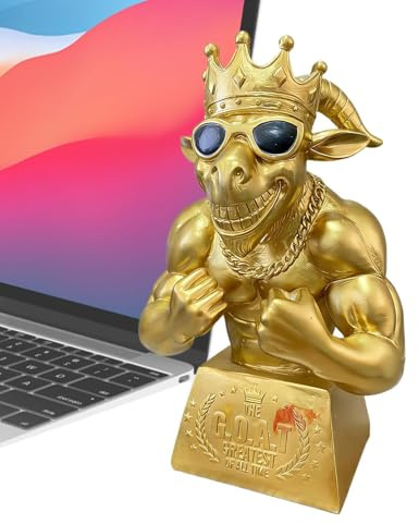 Goat Award Muskelget Resinutmärkelse | Rolig Figurinprydnad Till Vinnare Idrottare Lagkaptener Liga Lägenhet Kontor Studentbostad Vardagsrum Sovgemak Studierum
