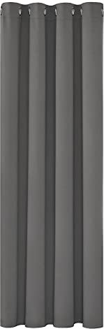 Deconovo Cortinas Dormitorio Salon Opacas Moderna con Ojales, Cortinas Termicas Aislantes Frio y Calor 132x160 cm(Ancho x Alto) Gris Claro, 1 Pieza