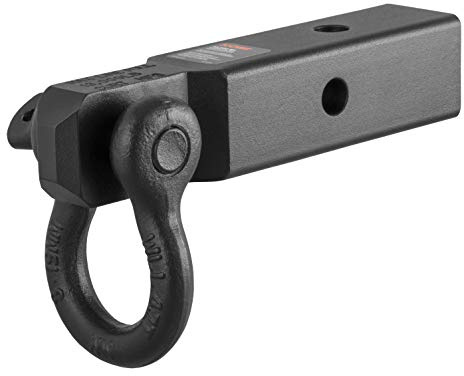 CURT 45832 D-Ring Shackle Mount Trailer Hitch, Fits 2-Inch Receiver, 13,000 lbs, CARBIDE BLACK POWDER COAT