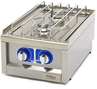 Maxima Gastro Kochfeld - 2 Brenner - Einzeleinheit - 60 cm Tief - Gas