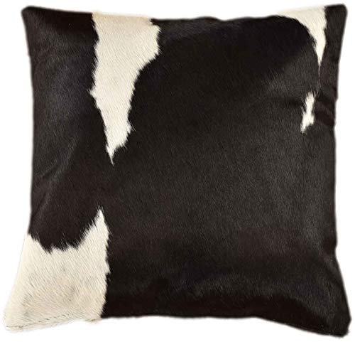 generisch KUHFELL Kissenbezug SCHWARZ Weiss DEKO Kissen BEIDE Seiten AUS ECHTEM KUHFELL 50 x 50 cm VON KUHFELLE online