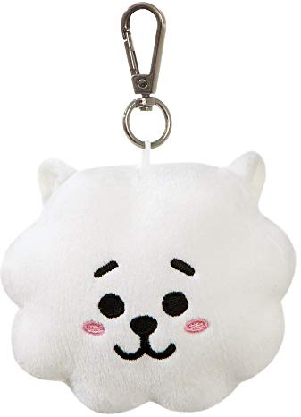 Produits officiels BT21 signés Aurora World, peluche porte-clés RJ, 61332, blanc