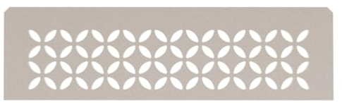 Schluter Rectangular Shelf for Prefabricated Kerdi Board SN/-SNLT Niches - 4mm Thick, Floral Design, Aluminum Material, Greige Finish - SNS1D5TSBG