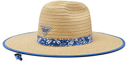 Columbia PFG BAHA Strohhut, Lebendiges Blau Kona Druck, S/M