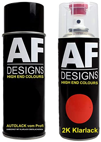 Autolack Spraydose Set für Mercedes 7176 Muschelgrau Metallic 2K Klarlack Basislack Sprühdose Spraydosen 2x400ml