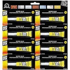 PEBBLE HUG 24 x Quick Dry Extra Strong Adhesive for Instant Repair Plastic, Rubber, Wood, Glass, Leather DIY Craft Transparent Glue, Super Sticky