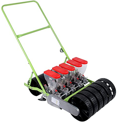 Seeder seeder Manual Seeder, Precision Push Planter Handheld Seeding Machine Peanut Corn Bean Planter Garden Seed Spreader 5 Row Simultaneous Seeding
