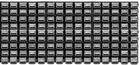 KADAX Verktygsvägghylla, stor, 174 x 78 cm, förvaringssystem av robust plast, UV-beständigt modulsystem, expanderbara väggplattor, verkstadshylla för garage (svart, 135 delar)
