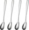 Boiled Egg Spoons Set of 4 Espresso Spoons Small Spoons for Tea Coffee Dessert (4 Stainless Steel Egg Spoons)