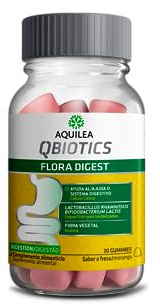 AQUILEA Qbiotics flora digest 30 gominolas (Sabor Fresa)
