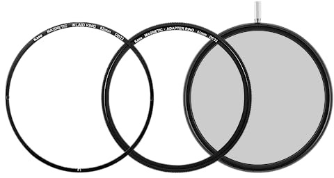 Kase Magnetic 82mm CPL/Vari ND Combo Filter 1.5-5 Stop ND3 to ND32 Optical Glass + 2 Adapters