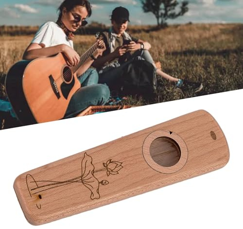 Wood Kazoo Handgefertigtes Klassisches Timbre, Leichtes und Tragbares Musikinstrument für Chöre und Begleitbands (Nussbaum)
