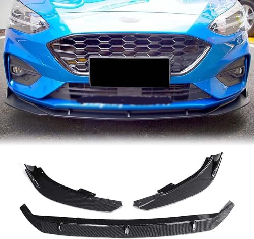 Auto Frontlippe Frontspoiler für Ford Focus St Line 2019 2020 2021 Frontschürze Lippe Frontlippe Spoiler Separator Diffusor Guard Protector Kits,B-Carbon-Fiber-Look