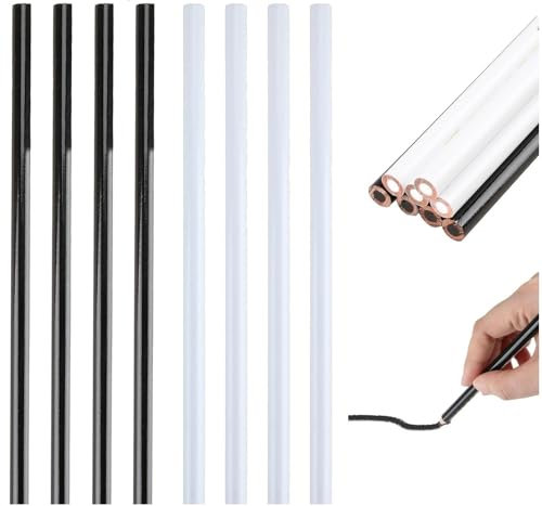 Set da 8 Gessetti per Sartoria,Pennarelli di Alta Qualità per Cucito, Quilting, Appunti - Gesso Solubile in Bianco e nero,Strumenti Professionali per Progetti Creativi