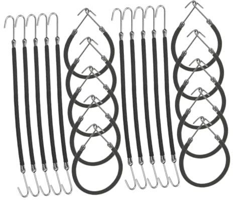 NUOBESTY Verstellbare Haargummis Mit Haken 20-teiliges Pferdeschwanz-zöpfe-haarseil-set Haarband Für Wan-haarspange Für Pferdeschwanzhalter Kein Schaden Haar-accessoires