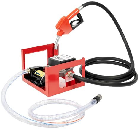 OUKANING Diesel Transfer Pump 200W 45L/Min 10m Lift Self Priming Oil Extractor 12V Electric Fuel Transfer Pump Oil Dispenser for Tractor Caravan Truck Construction Machinery