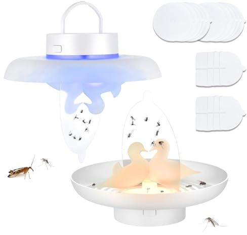 Trampa para chinches de Cama con 10 Discos Adhesivos, Dos métodos de alimentación, Trampa contra pulgas para Vivienda, Ganador de Pruebas, inodora, no tóxica, Mata pulgas hogar