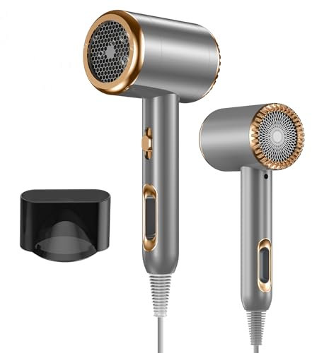 Anluomania Haartrockner Ionen 2000W, Haarföhn Föhn, Negativ Ionen Fön, Hair Dryer mit Schnelle Aufheizung & Konstante Temperatur, Geräuscharm, 3 Temperatureinstellungen, Konzentrator-Düse